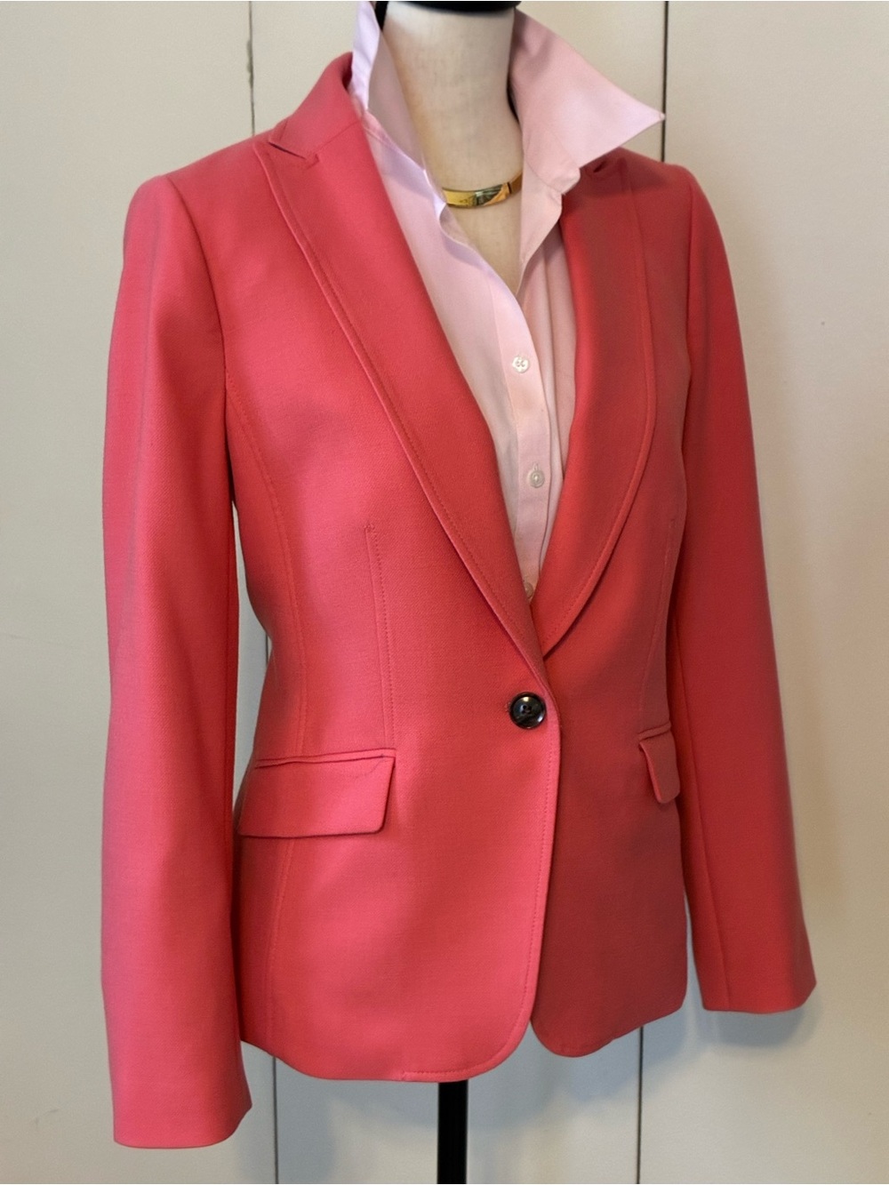 Women's Tailored Coral Blazer - Classic Single-Button Jacket Talbots